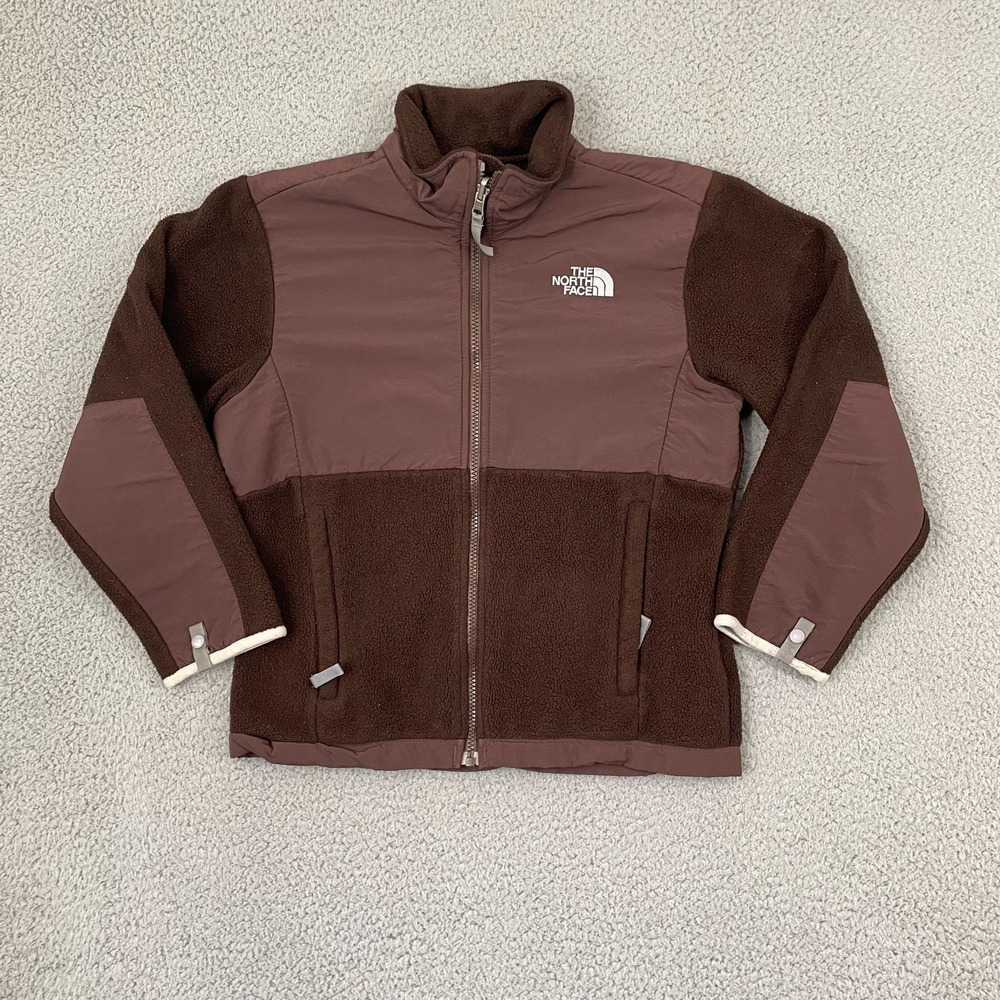 The North Face Denali Jacket Girls M Brown Fleece Full Zip Gorpcore